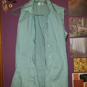 Tank top button up shirt